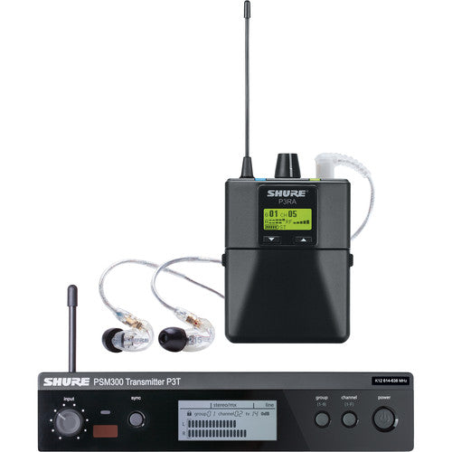 Shure PSM 300 Pro stereo personal monitor system with SE215 earphones