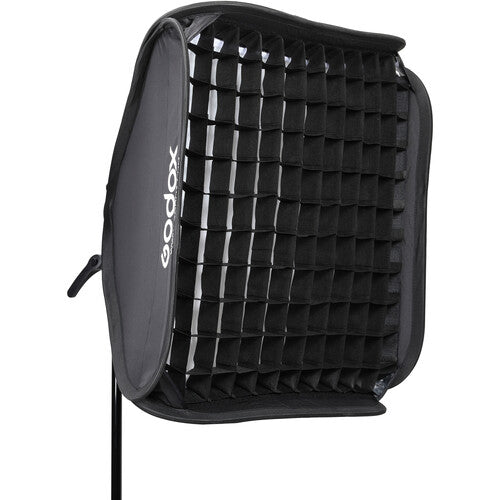 Godox S2 Speedlite Bracket with Softbox, Grid & Carrying Bag Kit (60 x 60")