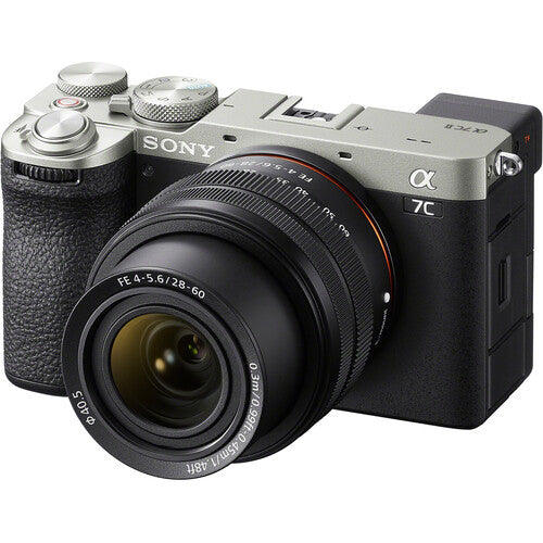 Sony a7C II mirrorless camera with 28-60mm lens silver