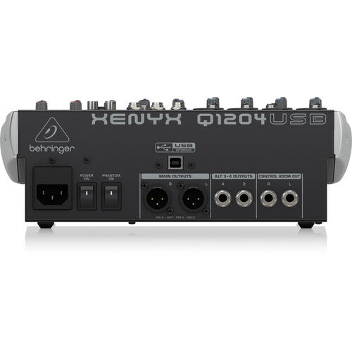 Behringer XENYX Q1204USB Premium Analog 12-Input Mixer with USB/Audio Interface (Wireless Ready)