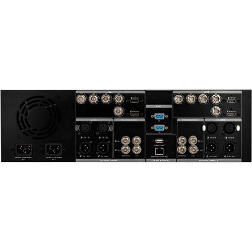 Atomos Shogun Studio II Rackmount 4K Dual Recorder/Dual Monitor in a Rack Back View