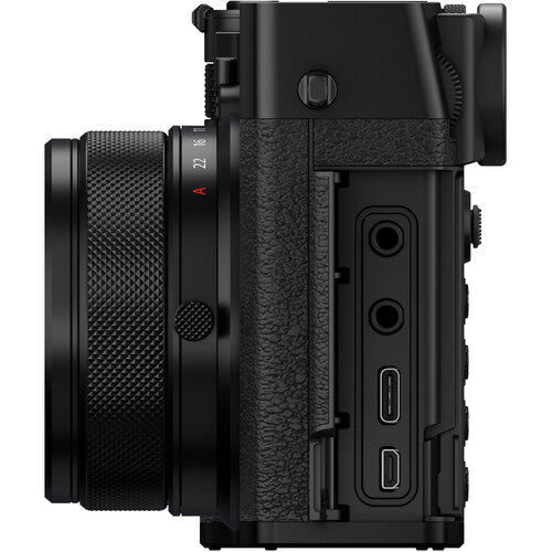 Fujifilm GFX100RF medium-format camera in black