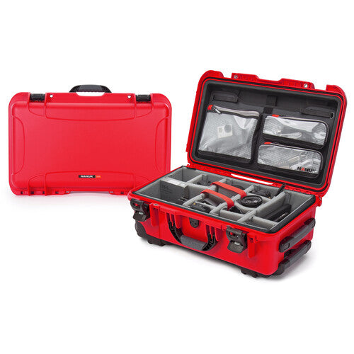 Nanuk 935 wheeled waterproof hard case with padded dividers and lid organizer