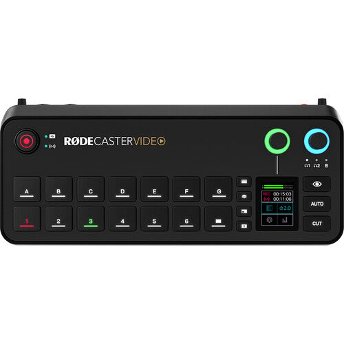 RODE RODECaster All-in-One Video & Production Production Console Closeup view