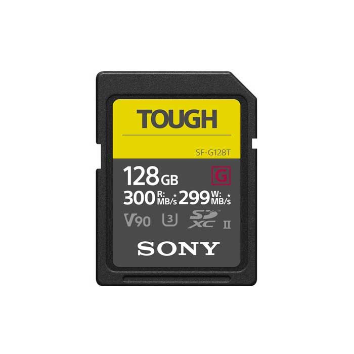 Sony 128GB SF-G Tough Series UHS-II SDHC Memory Card Front View