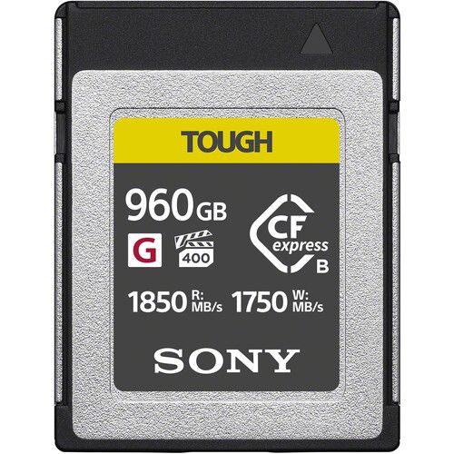 Sony 960GB CFexpress Type B TOUGH Memory Card Front View