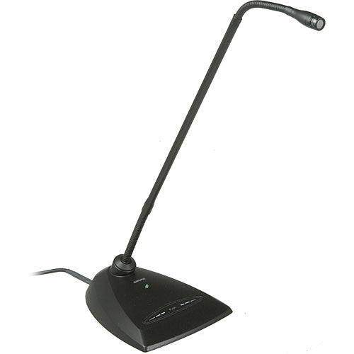 Shure MX418D/C 18-inch desktop gooseneck condenser microphone with base and XLR cable