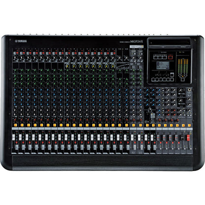 Yamaha MGP24X 24-channel analog mixing console with DSP effects, USB audio interface, and D-PRE microphone preamps