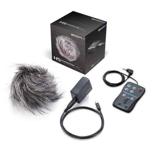 Zoom APH-5 accessory pack with remote controller, windscreen, and power adapter for Zoom H5 recorder