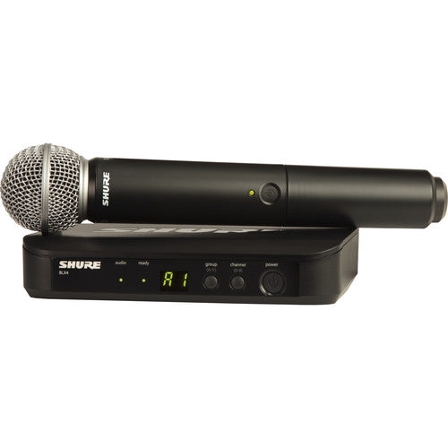 Shure BLX24 SM58 wireless handheld microphone system with BLX4 receiver