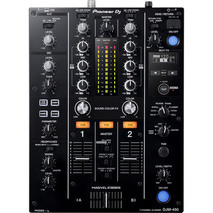 Pioneer DJ DJM-450 2-channel DJ mixer with Beat FX and Sound Color FX