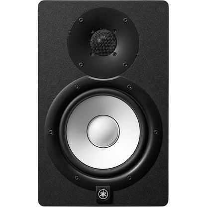 Yamaha HS7I powered 2-way bi-amp 6.5-inch studio monitor in black with white cone and rear bass port