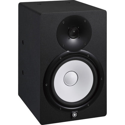 Yamaha HS8I powered 2-way bi-amp 8-inch studio monitor speaker with white cone and rear port design