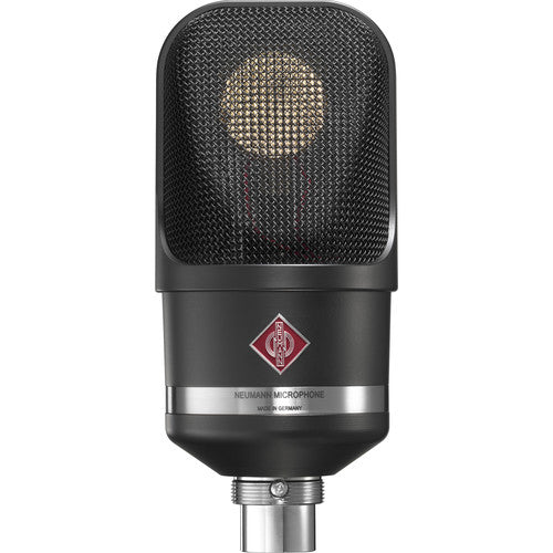 Neumann TLM 107 Studio Set large‑diaphragm multipattern condenser microphone in black with shockmount