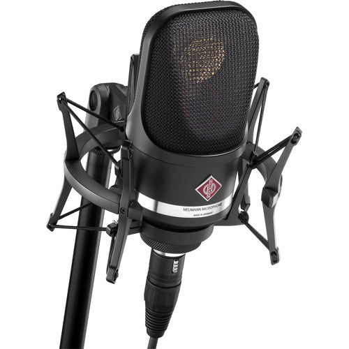 Neumann TLM 107 Studio Set BK Large-Diaphragm Multipattern Condenser Microphone with Shockmount (Black)