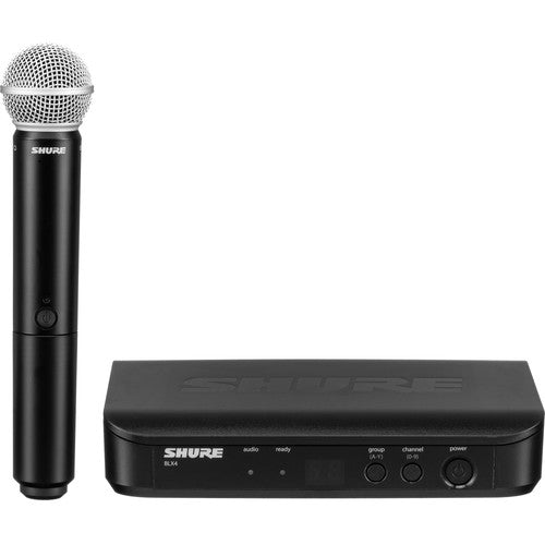 Shure BLX24 PG58 wireless handheld microphone system with BLX4 receiver