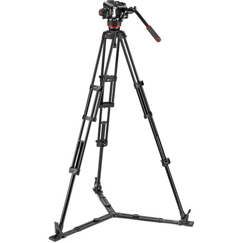 Manfrotto 504X Fluid Video Head & 645 FAST Aluminum Tripod with Mid-Level Spreader