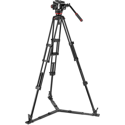 Manfrotto 504X Fluid Video Head & 645 FAST Aluminum Tripod with Mid-Level Spreader