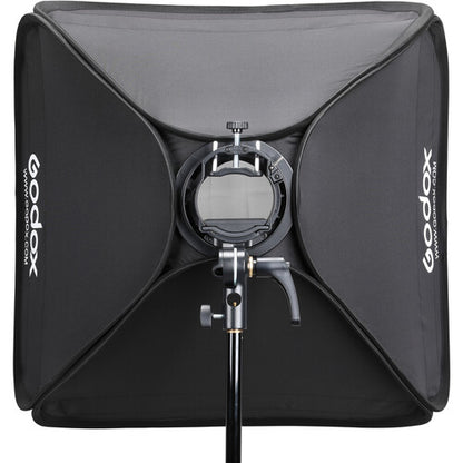 Godox S2 Speedlite Bracket with Softbox, Grid & Carrying Bag Kit (60 x 60")