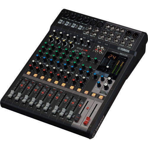 Yamaha MG12X CV 12-input analog mixing console with SPX digital effects and D-PRE microphone preamps