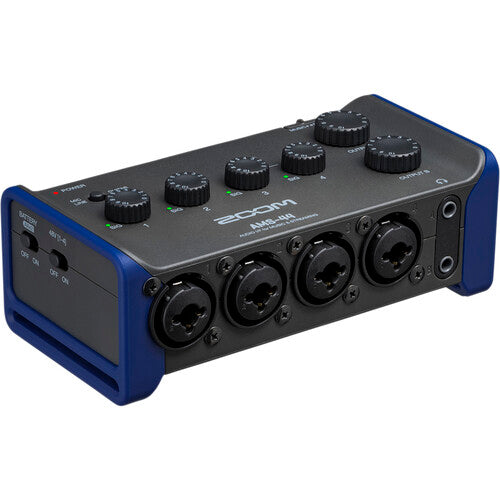 Zoom AMS-44 USB-C audio interface with four XLR/TRS combo inputs for recording and streaming