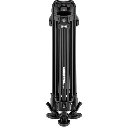 Manfrotto 608 Nitrotech Fluid Head with 645 FAST Twin Aluminum Tripod System and Bag