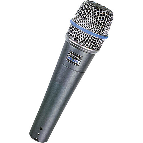 Shure Beta 57A supercardioid dynamic instrument microphone with steel grille