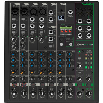 Mackie ProFX10v3+ 10-Channel Analog Mixer with Built-In FX, USB Recording, and Bluetooth