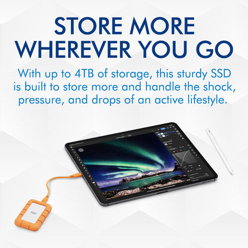 LaCie 2TB Rugged Mini USB 3.2 Gen 2x2 External SSD
