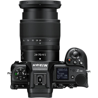 Nikon Z6 III mirrorless camera with NIKKOR Z 24-70mm f/4 S lens