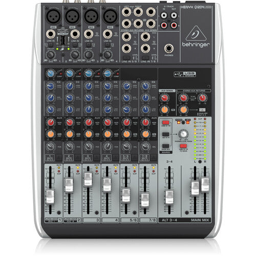 Behringer XENYX Q1204USB Premium Analog 12-Input Mixer with USB/Audio Interface (Wireless Ready)