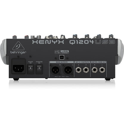 Behringer XENYX Q1204USB Premium Analog 12-Input Mixer with USB/Audio Interface (Wireless Ready)
