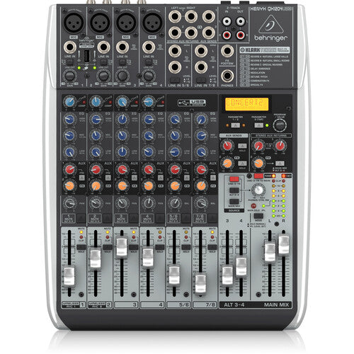 Behringer XENYX QX1204USB Premium Analog 12-Input Mixer with Multi-FX and USB/Audio Interface (Wireless Ready)