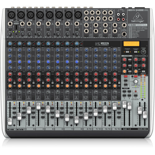 Behringer XENYX QX2222USB Premium Analog 22-Input Mixer with Multi-FX and USB/Audio Interface (Wireless Ready)