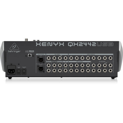 Behringer XENYX QX2442USB Premium Analog 24-Input Mixer with Multi-FX and USB/Audio Interface (Wireless Ready)