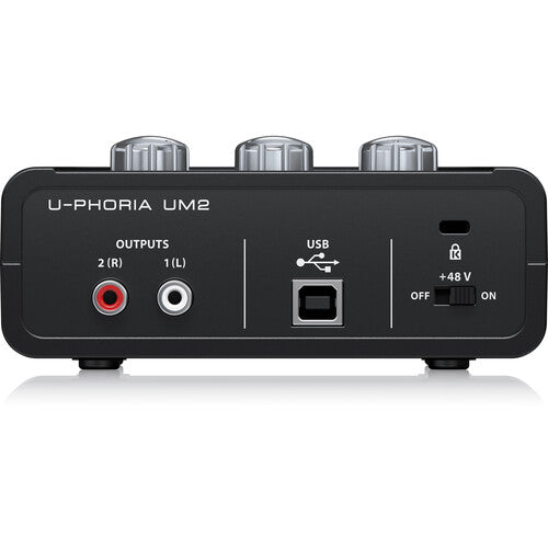 Behringer U-PHORIA UM2 2x2 USB Audio Interface with XENYX Mic Preamplifier