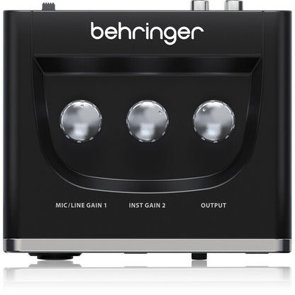 Behringer U-PHORIA UM2 2x2 USB Audio Interface with XENYX Mic Preamplifier