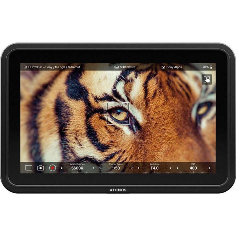 Atomos Shinobi 7 II 7-inch 4K HDMI HDR touchscreen monitor with 2800-nit brightness, camera control and 3D LUT support.