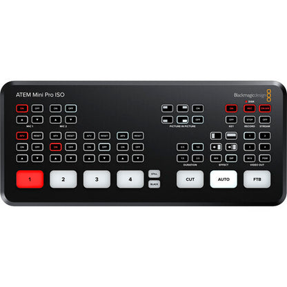 Blackmagic Design ATEM Mini Pro ISO HDMI Live Stream Switcher Front view