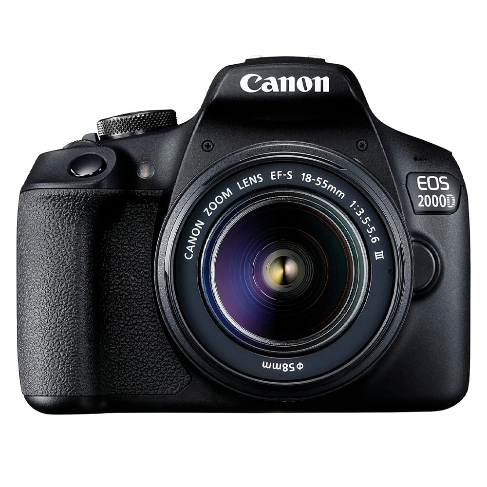 Canon EOS 2000D DSLR Camera with EF-S 18-55mm III lens kit for photography and Full HD video recording