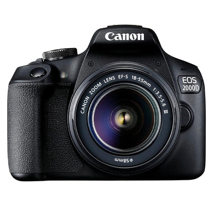 Canon EOS 2000D DSLR Camera with EF-S 18-55mm III lens kit for photography and Full HD video recording