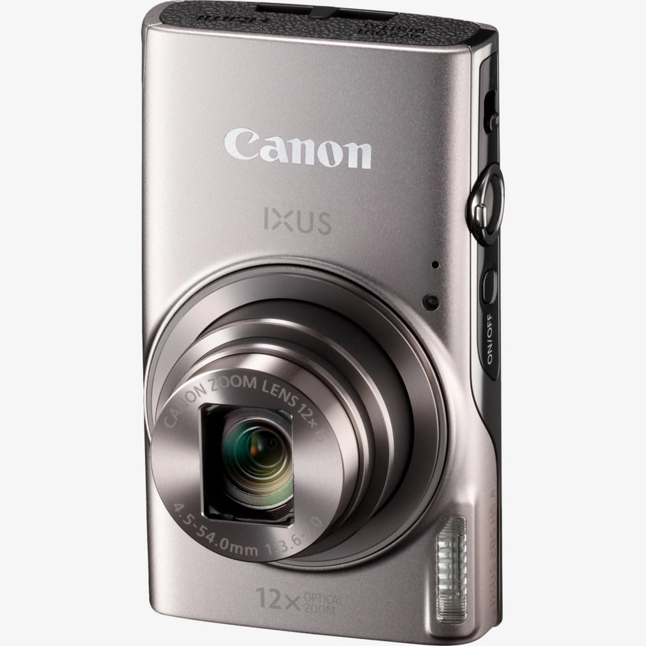 Canon IXUS 285 HS compact digital camera with 20.2MP sensor and 12x optical zoom - Silver