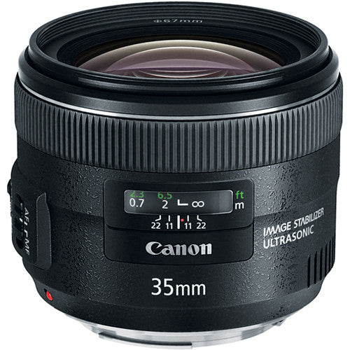 Canon EF 35mm f2 IS USM wide angle prime lens