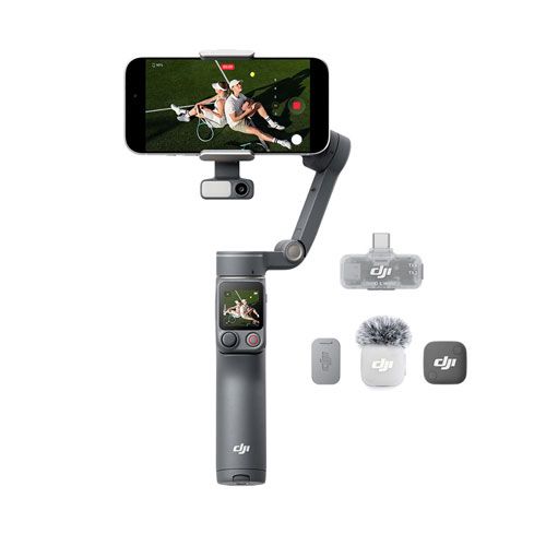 DJI Osmo Mobile 8P Creator Combo smartphone gimbal with FrameTap remote and DJI Mic Mini 2 wireless microphone