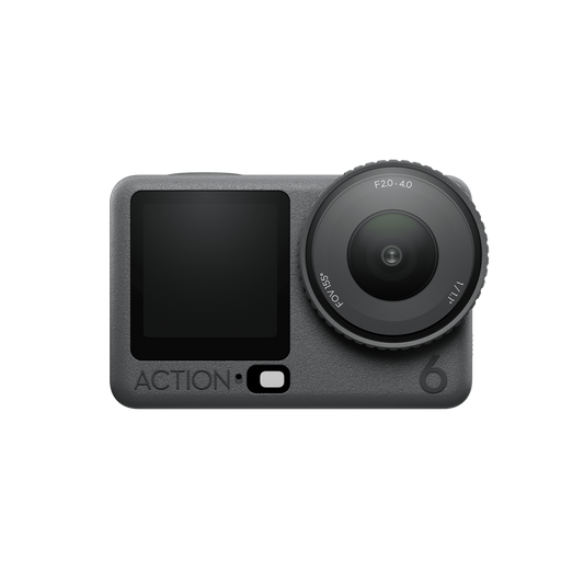 DJI Osmo Action 6 Adventure Combo action camera kit with waterproof design, RockSteady stabilization, and 4K120 video.