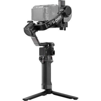 DJI RS 5 gimbal stabilizer with OLED touchscreen and single handgrip design