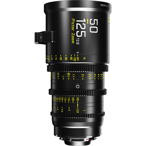 DZOFilm Pictor 50-125mm T2.8 Super35 parfocal cinema zoom lens with PL and EF mount for professional filmmaking and video production