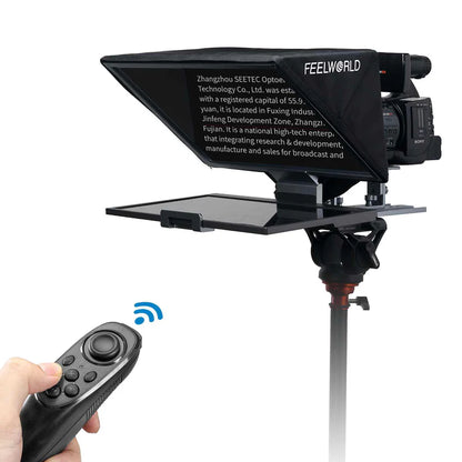 FEELWORLD TP16 16 Inch Folding Teleprompter Supports up to 16″ Tablet Horizontal Vertical Prompting