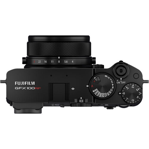 Fujifilm GFX100RF medium-format camera in black