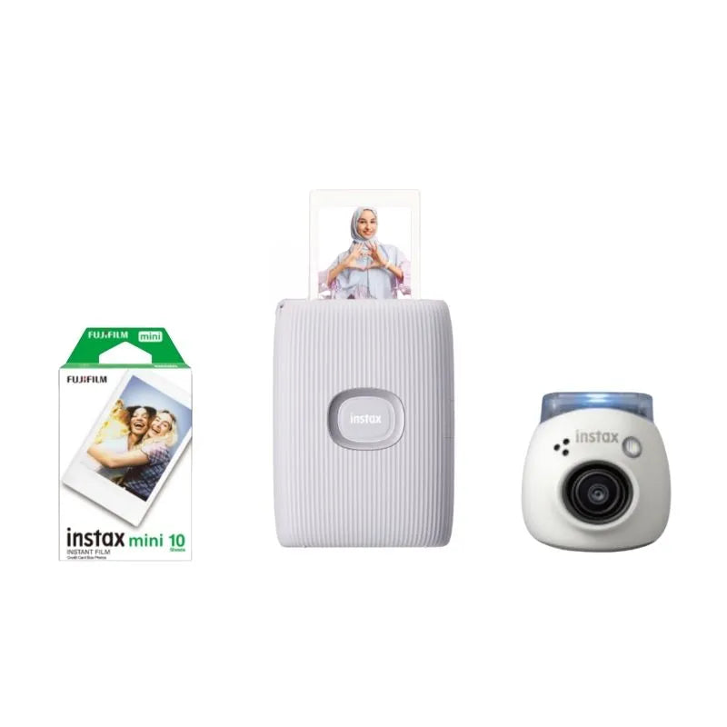 Fujifilm Instax Pal Bundle Box in White with printer and accessories